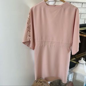 ASOS blush pink dress w/ cut-out back NWT 12